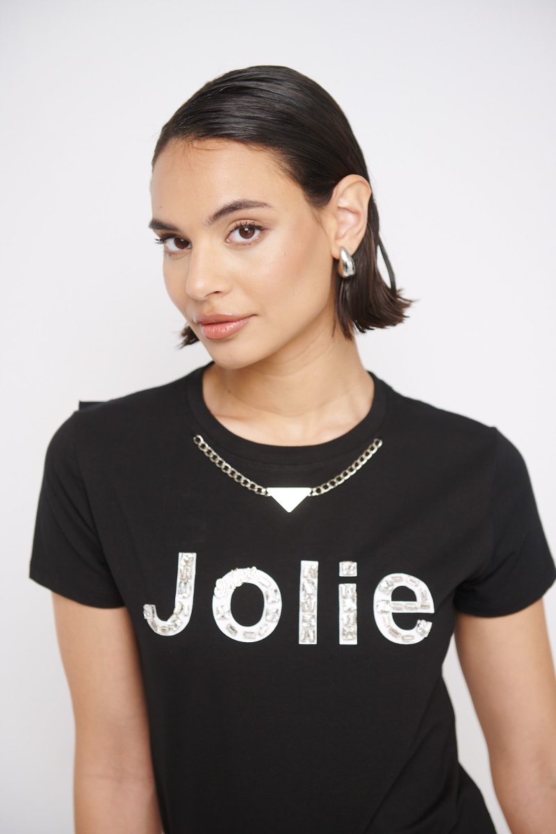 T-Shirt Jolie Με Στρας