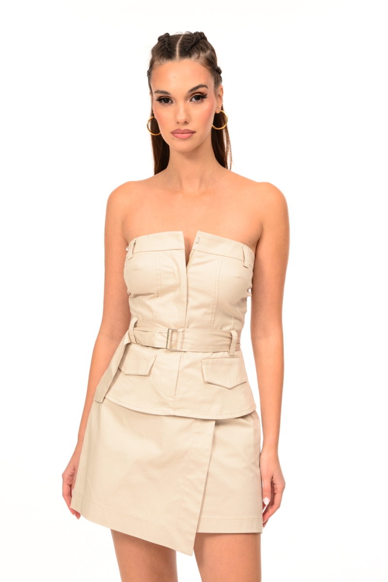 Strapless Top With Belt WECOSS