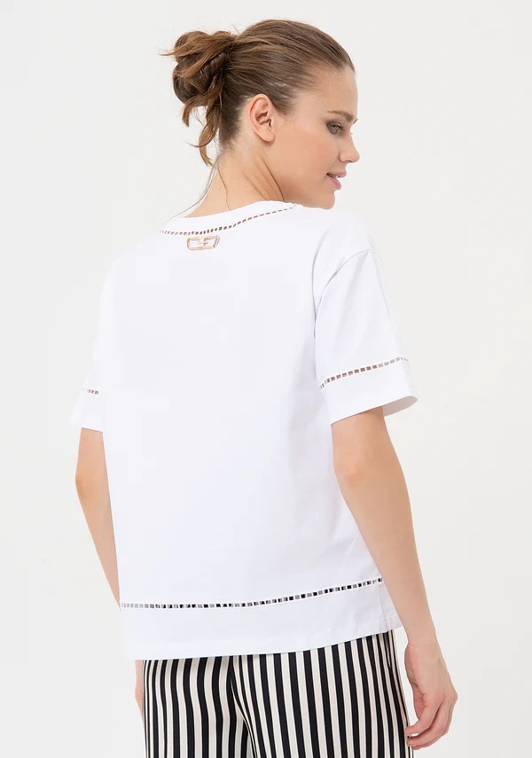 T-Shirt With Embroidery FRACOMINA