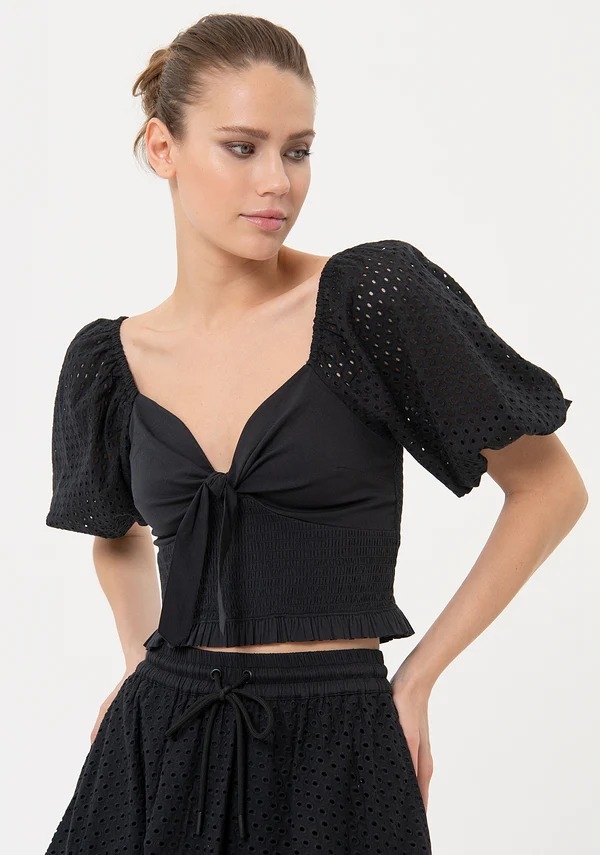 Top With Lacy Sleeves FRACOMINA
