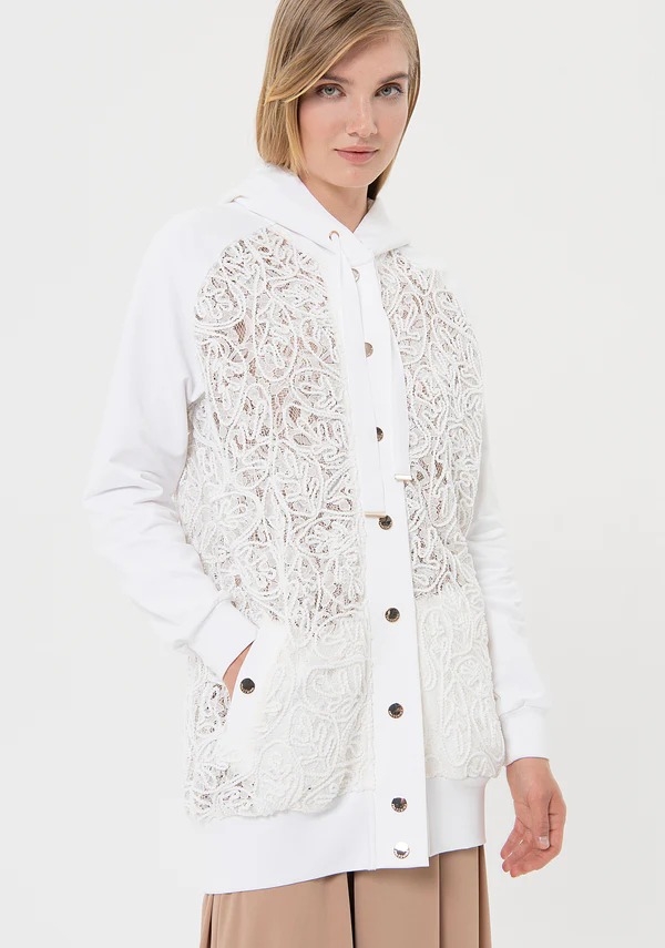Cardigan With Lacy Details FRACOMINA