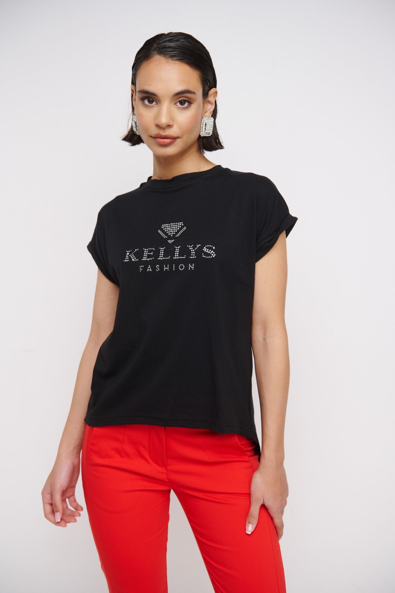 T-Shirt Kellys Fashion With Rhinestones