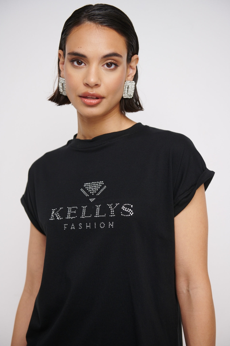 T-Shirt Kellys Fashion With Rhinestones