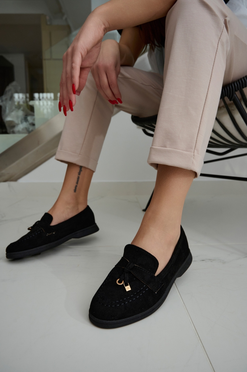 Suede Loafers With Charms