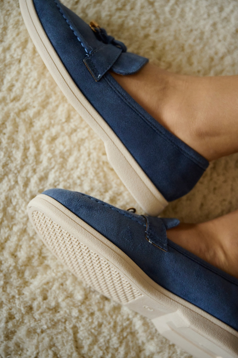 Suede Loafers With Charms