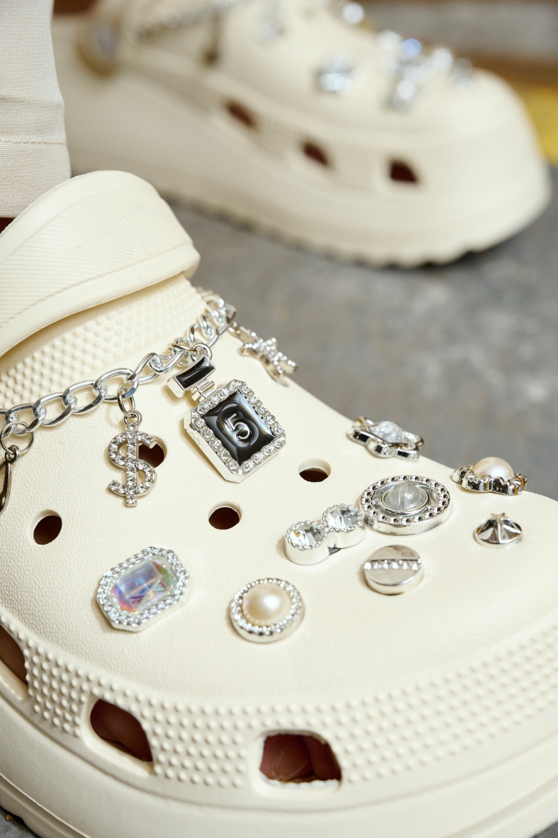 Two-heeled Clogs With Charms