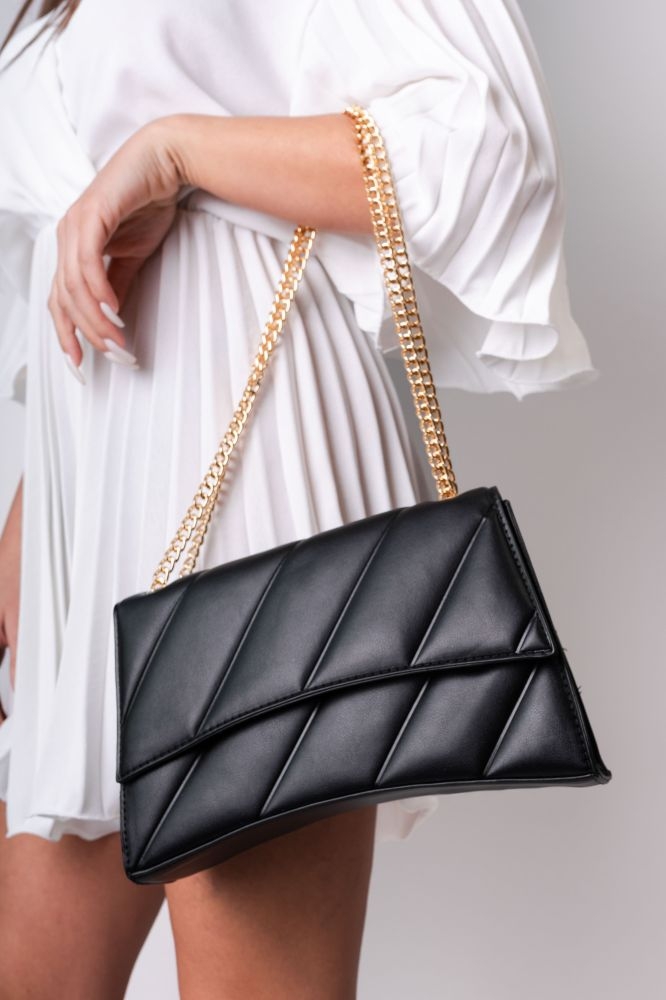 Leatherette Bag With Chain