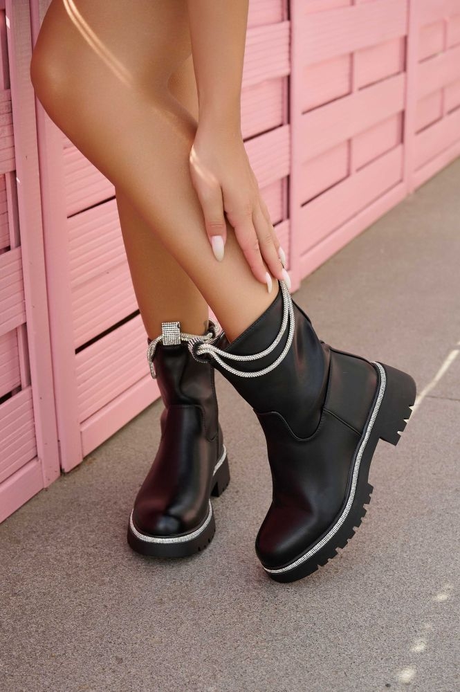 Boots With Shiny Strap