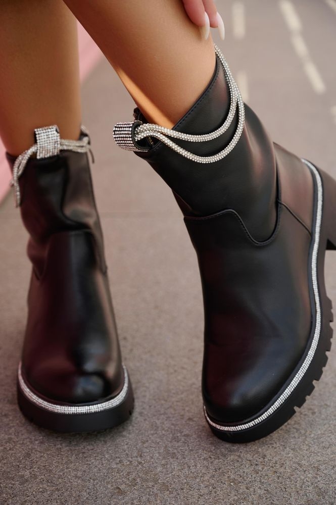 Boots With Shiny Strap