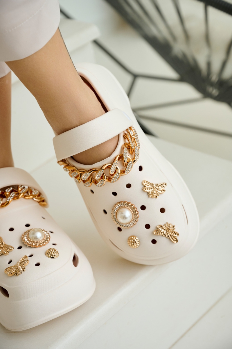 Clogs With Chain And Charms