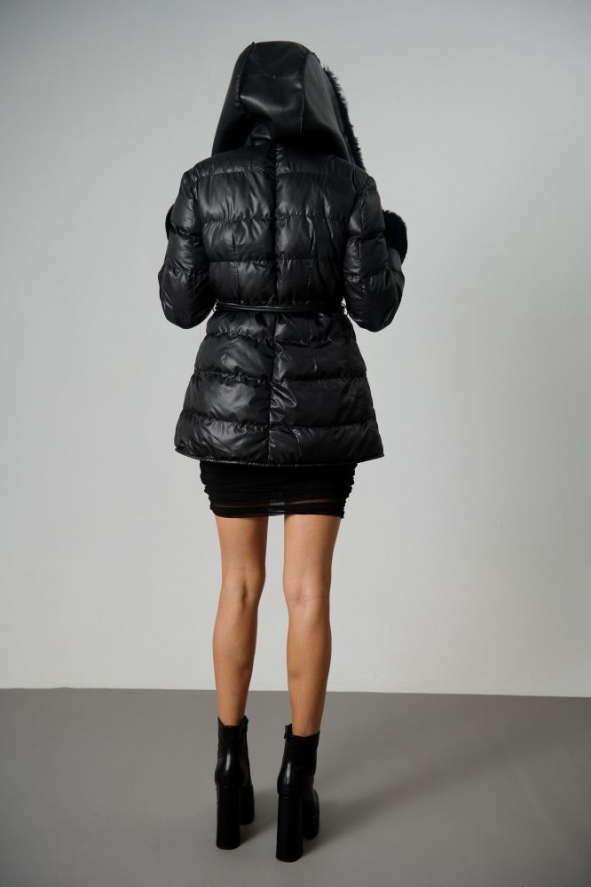 Puffer Jacket With Fur