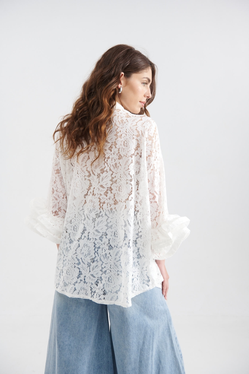 Lacy Shirt With Ruffles