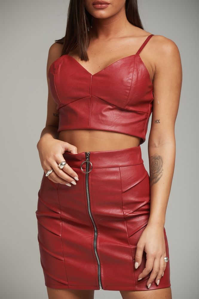 Leatherette Top For Clubbing