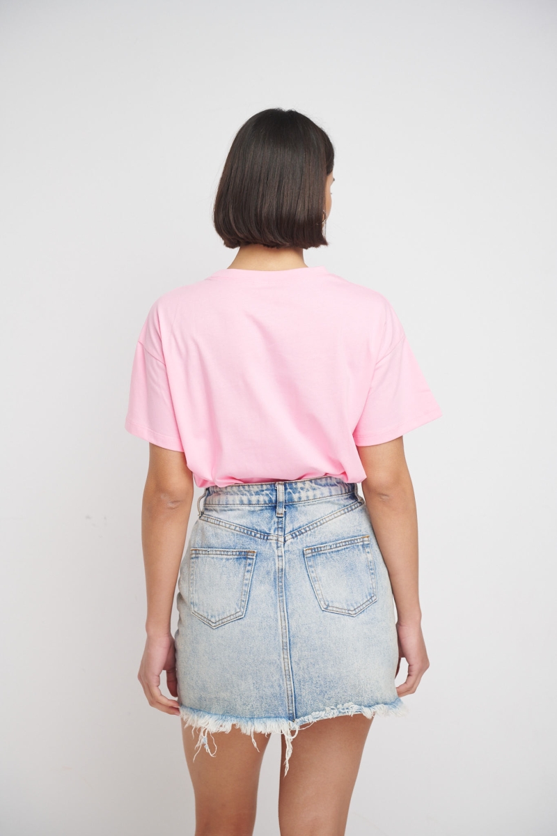 Mini Denim Asymetrical Skirt