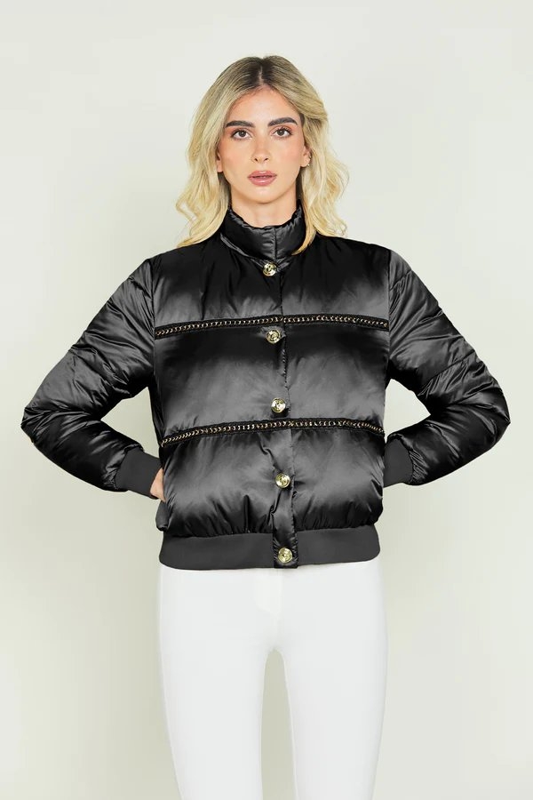 Crop Jacket With Chains RELISH FASHION