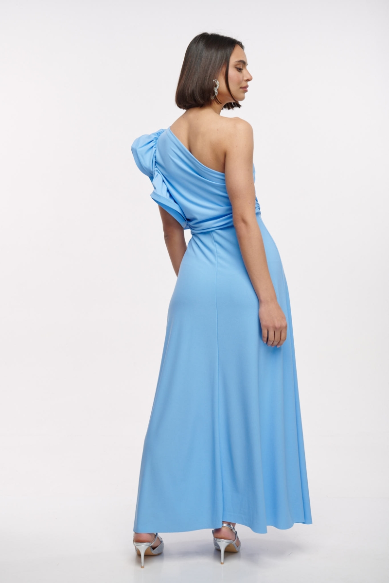 Maxi Dress With One Shoulder And Ruffles