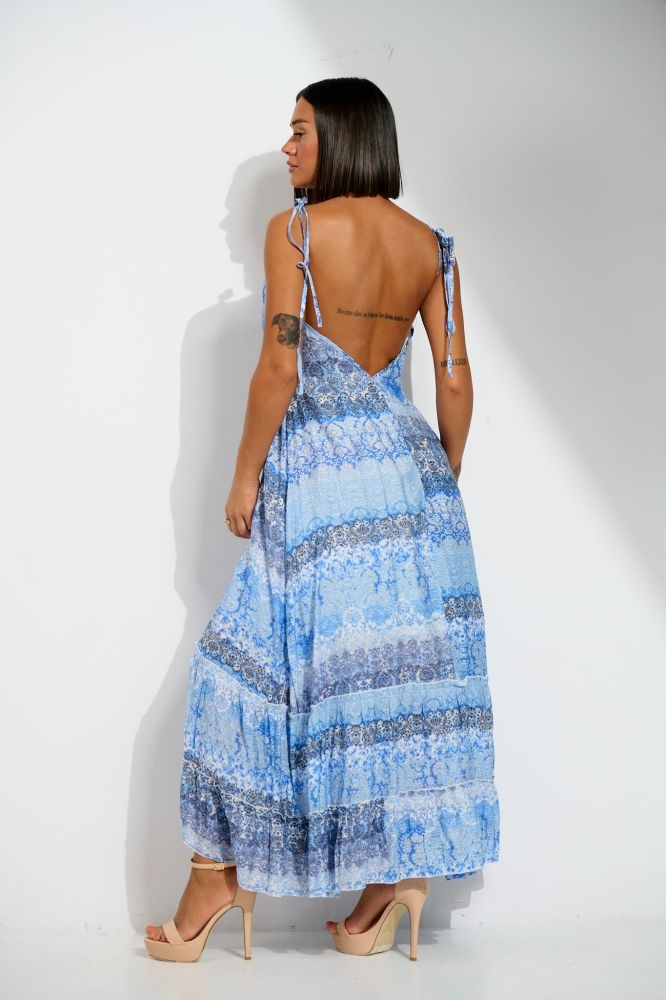 Maxi Printed Strap Dress