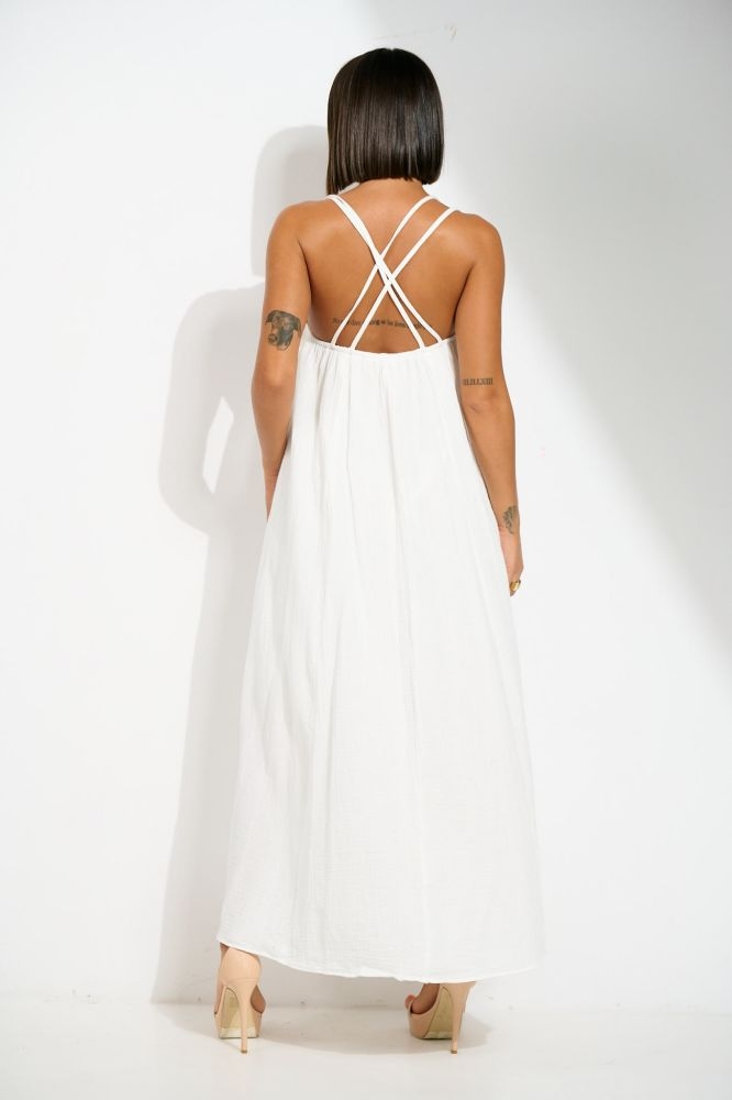 Maxi Dress With Straps In The Back